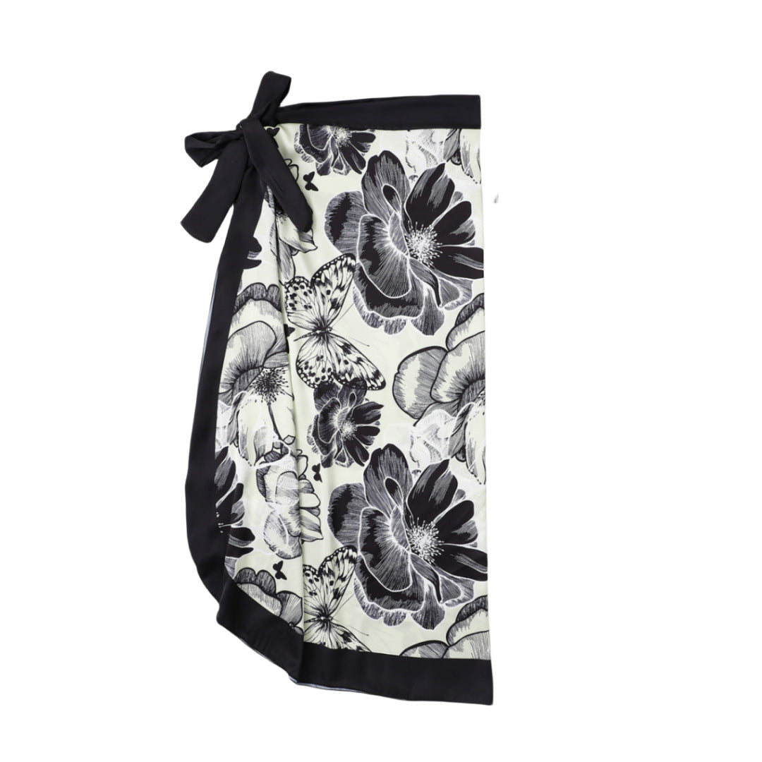 Two Piece Set Swimsuit Multi Color Printed Mesh Maxi Dress Conservative Women Swimsuit Bella Mia