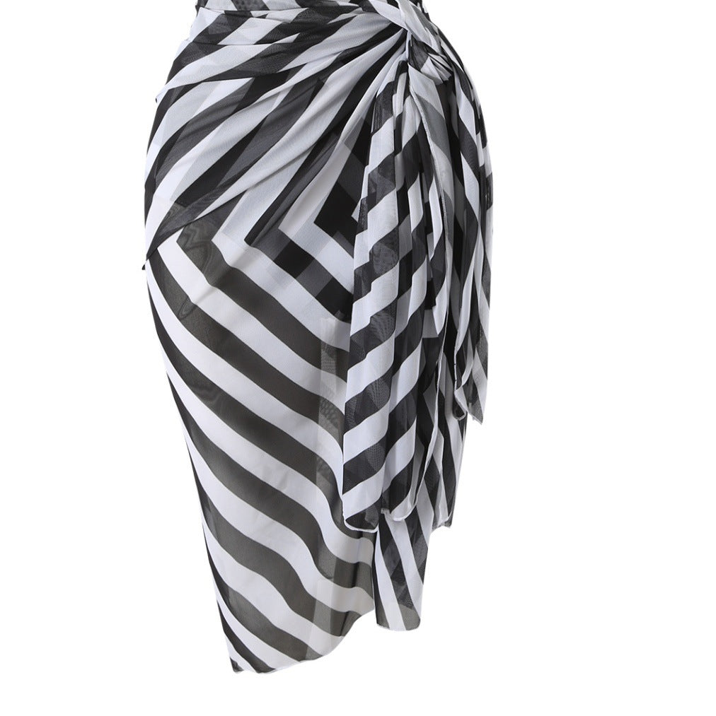 Bikini Swimsuit Geometric Abstract Printed Steel Bracket Push up Swimsuit Bella Mia