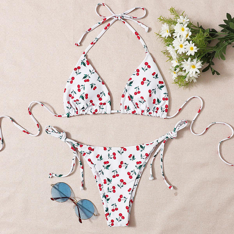 Sexy Women Bikini Set Summer Beach Bikini Little Cherry Print Bikini Bella Mia