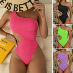Swimsuit Wrinkle Champray Sexy Siamese One Shoulder Bikini Swimsuit Women Bikini Bella Mia