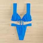 Sexy Solid Color Swimsuit Women Beach Vacation Bikini Two Piece Set Swimsuit Bella Mia
