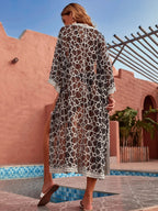 Summer Thin Lace Cardigan Sexy Mesh Beach Cover up Bikini Cover up Skirt Long Bella Mia