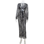Women Clothing Lace See through Sexy Mature Adult Lady like Woman V neck Slim Fit Hip Dress Women Bella Mia
