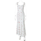 Women Clothing Summer Printing Sexy Suspenders Ruched Split Dress Women Summer Dress Bella Mia