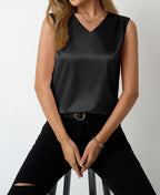 Women Clothing Popular Spring Summer Satin Office Vest Bottoming Top Bella Mia