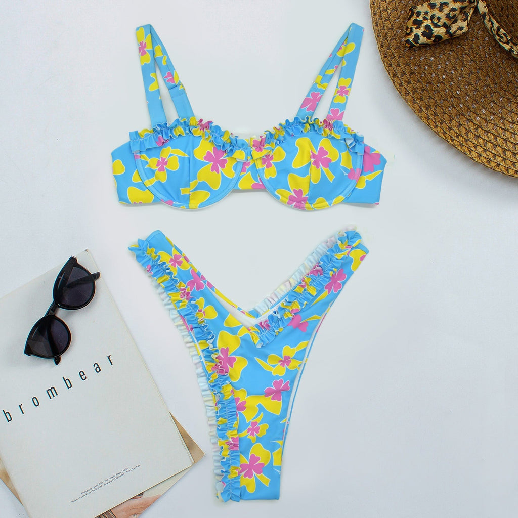 Bikini Women Digital Printing Lace Small Clear Swimsuit Women Swimsuit Bella Mia