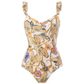 Women Flying Edge One Piece Women Swimwear Retro Cover Belly Slimming Swimsuit Chiffon Beach Dress Bella Mia