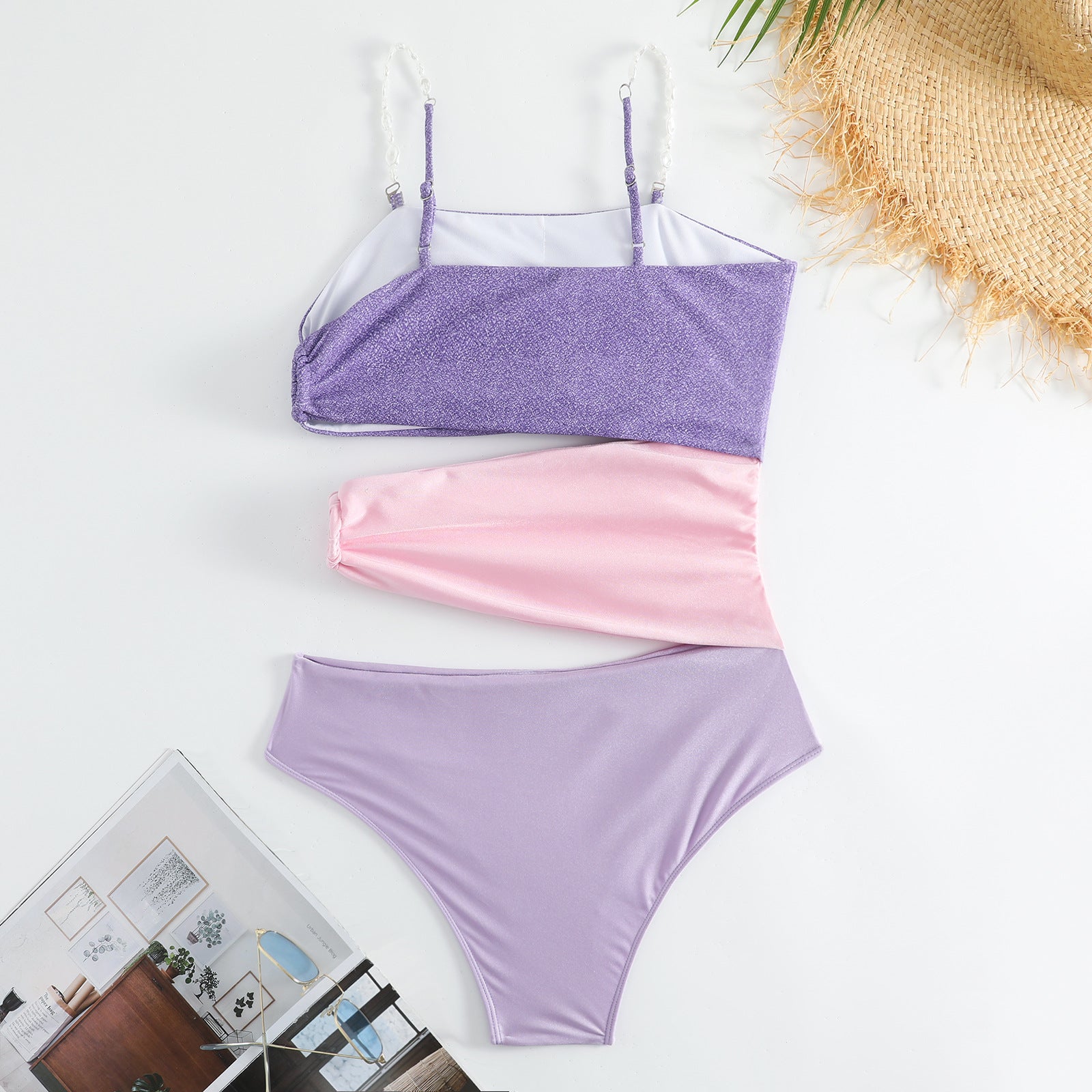 One Piece Swimsuit Color Matching Vacation Sexy Swimsuit Bella Mia