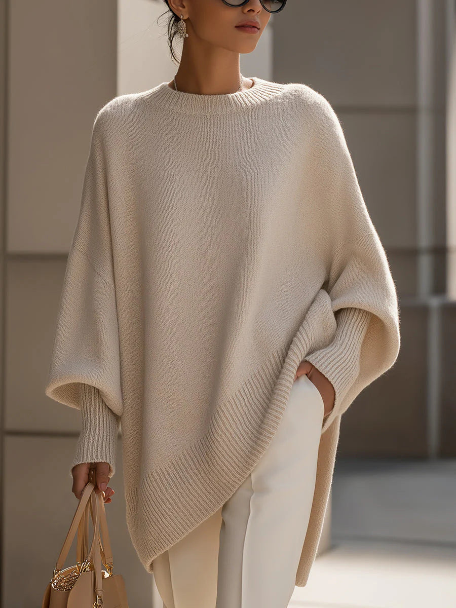 Autumn Winter round Neck Pullover Sweater Women Loose Lazy Solid Color Women Sweater Bella Mia