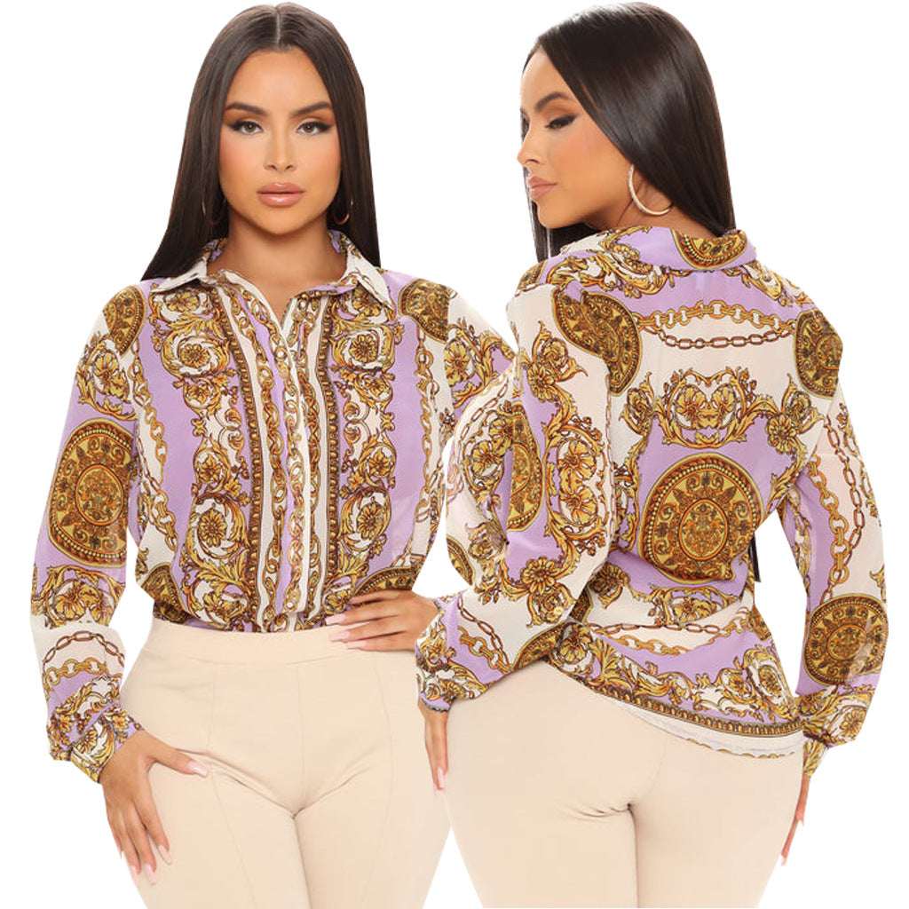 Women Casual Digital Printing Multi Color Women Shirt Bella Mia