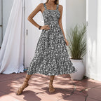 Summer Printed Suspender Sweet Floral Backless Dress Bella Mia