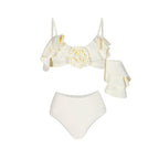 Split Spring Bikini Three Piece Set Retro Swimsuit Bella Mia