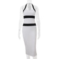 Women Clothing Summer Fashionable Elegant Sexy Slim Fit Halter Color Matching Sheath Dress Bella Mia