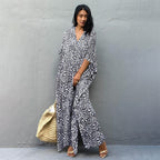 Printed Long Skirt Beach Cover up Vacation Maxi Dress Bikini Swimsuit Blouse Sun Protection Shirt Bella Mia