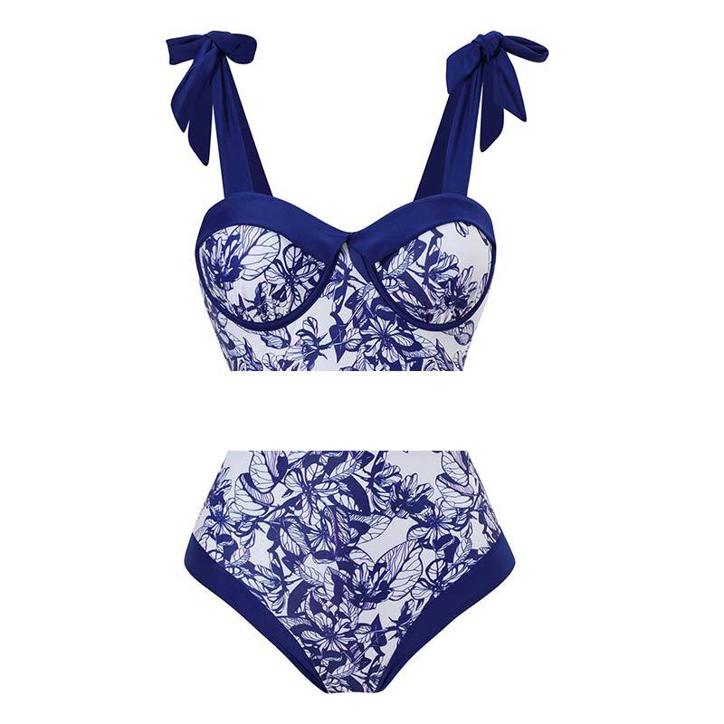 High Waist Print Three-Piece Bikini Swimsuit Women Sexy Swimsuit Outfit Bikini Bella Mia