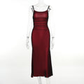 Women Contrast Color Suspenders Dress Summer Sexy Slim Fit Pure Dress for Women Bella Mia