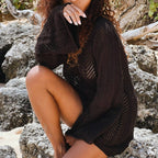 Sexy Cutout Knitted Dress Sexy Backless Lace Up Tassel Holiday Beach Dress Blouse Women Bella Mia