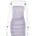 Women Clothing Tube Top off Neck Dress Fashionable Sexy Night Club Backless Hip Bella Mia