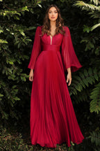 Women Sexy Deep V Plunge Plunge Long Sleeve Dress Slim Dress Bella Mia