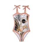 Two Piece Set Swimsuit Multi Color Printed Mesh Maxi Dress Conservative Women Swimsuit Bella Mia