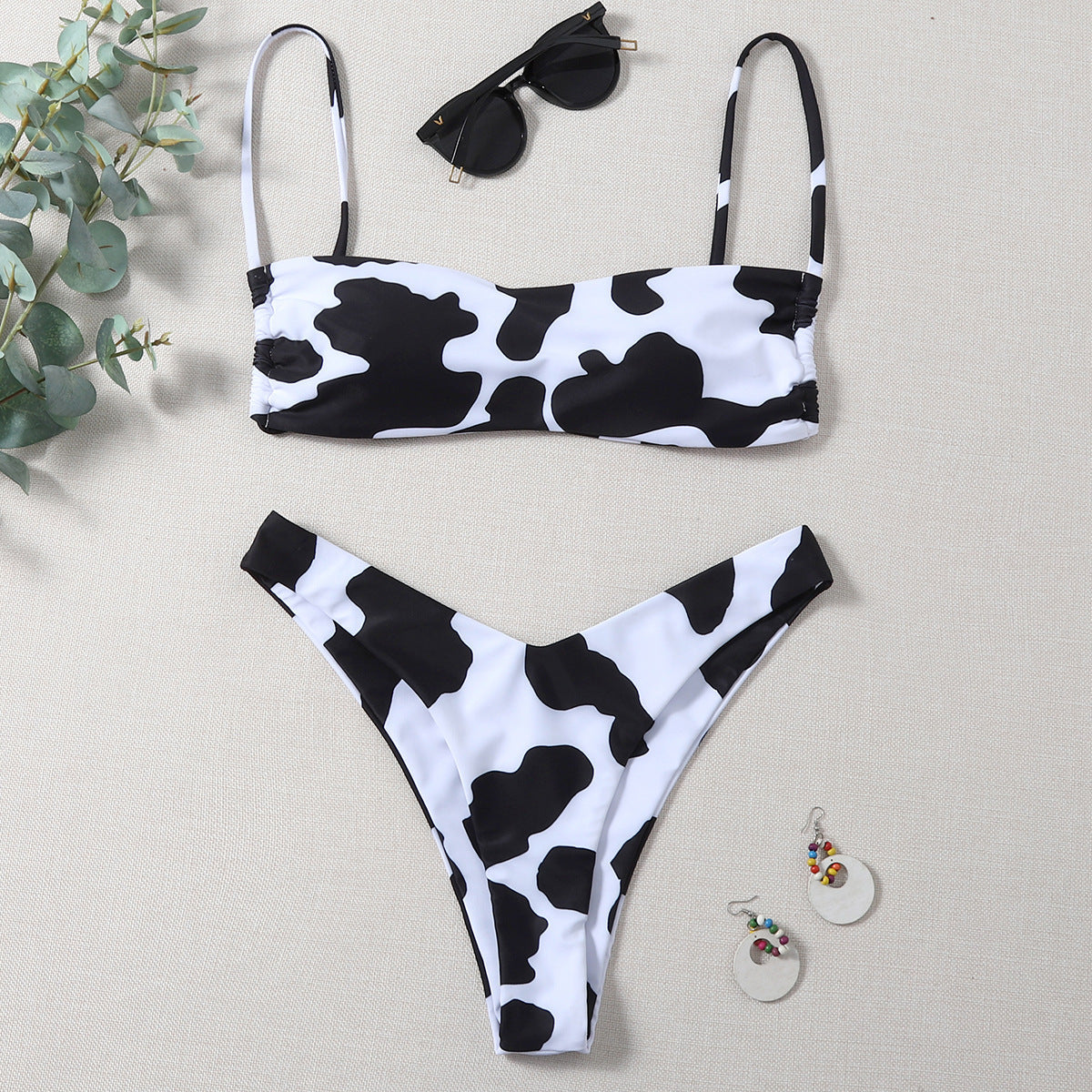 Cow Print Bikini Sexy Bikini Lady Simple Split Swimsuit Bella Mia
