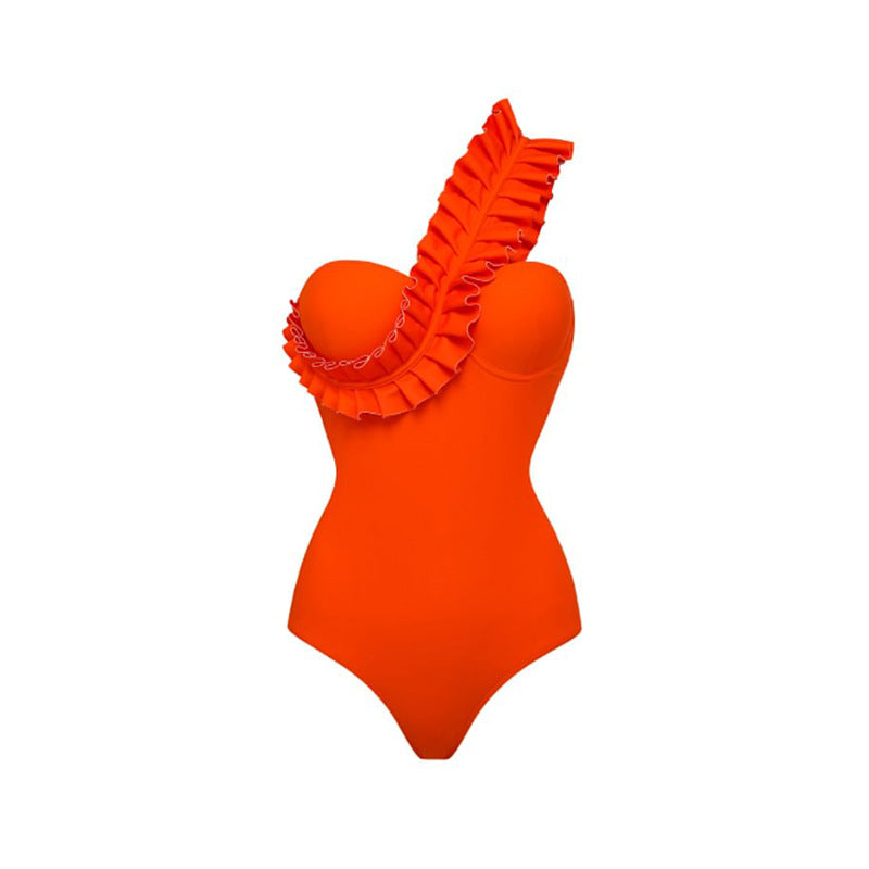 Solid Color Sexy One Piece Swimsuit Women Vacation Beach Swimsuit Bella Mia