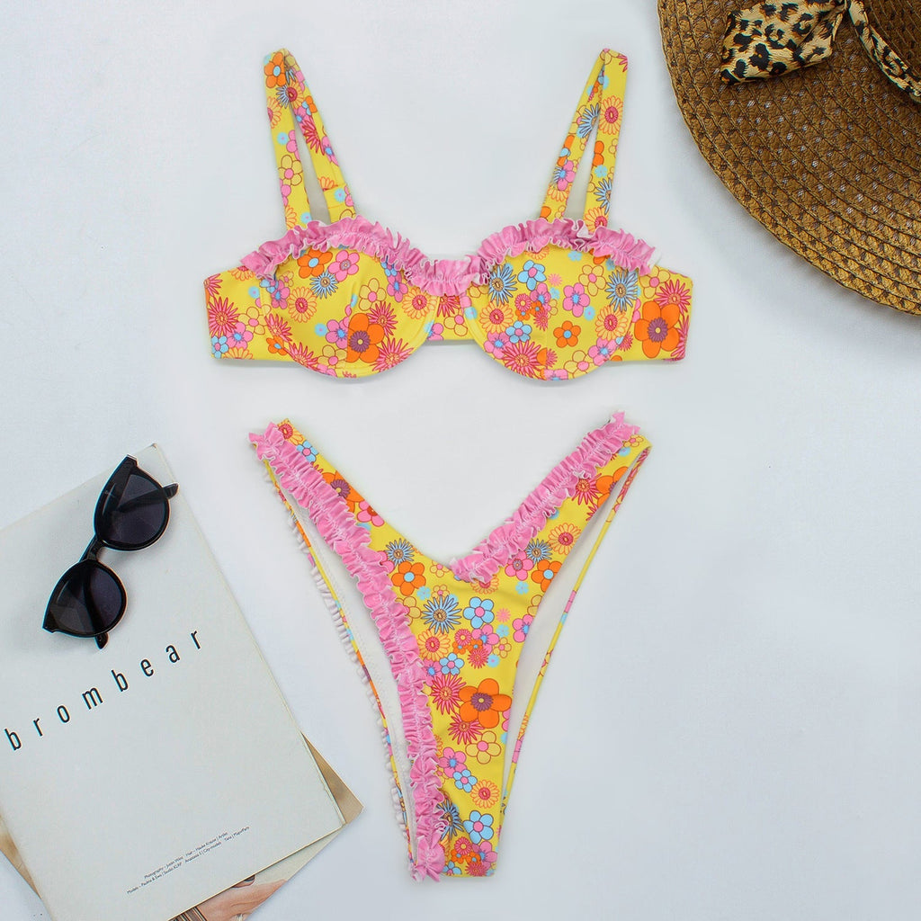 Bikini Women Digital Printing Lace Small Clear Swimsuit Women Swimsuit Bella Mia