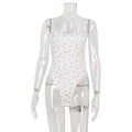 Sexy Girlish Lace Ruffled High Waist Floral Sleeveless Jumpsuit Women Bella Mia