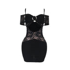 Cami Dress Sexy Slim off Shoulder Hollow Out Cutout Ring Sheath Dress Bella Mia