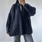 Casual Vacation Wool Solid Color Long Sleeve Sweaters Women Clothing Autumn Winter Bella Mia