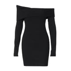 Women Clothing Autumn Slim Solid Color Sheath Dress Bella Mia