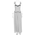 Summer Sweet Skinny Slimming Backless Braces in White Polka Dot Dress Women Clothing Bella Mia