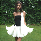 Women Clothing Summer Sexy Ribbon Sexy Tube Top Mini Slim Fit Skirt Two Piece Sets Bella Mia