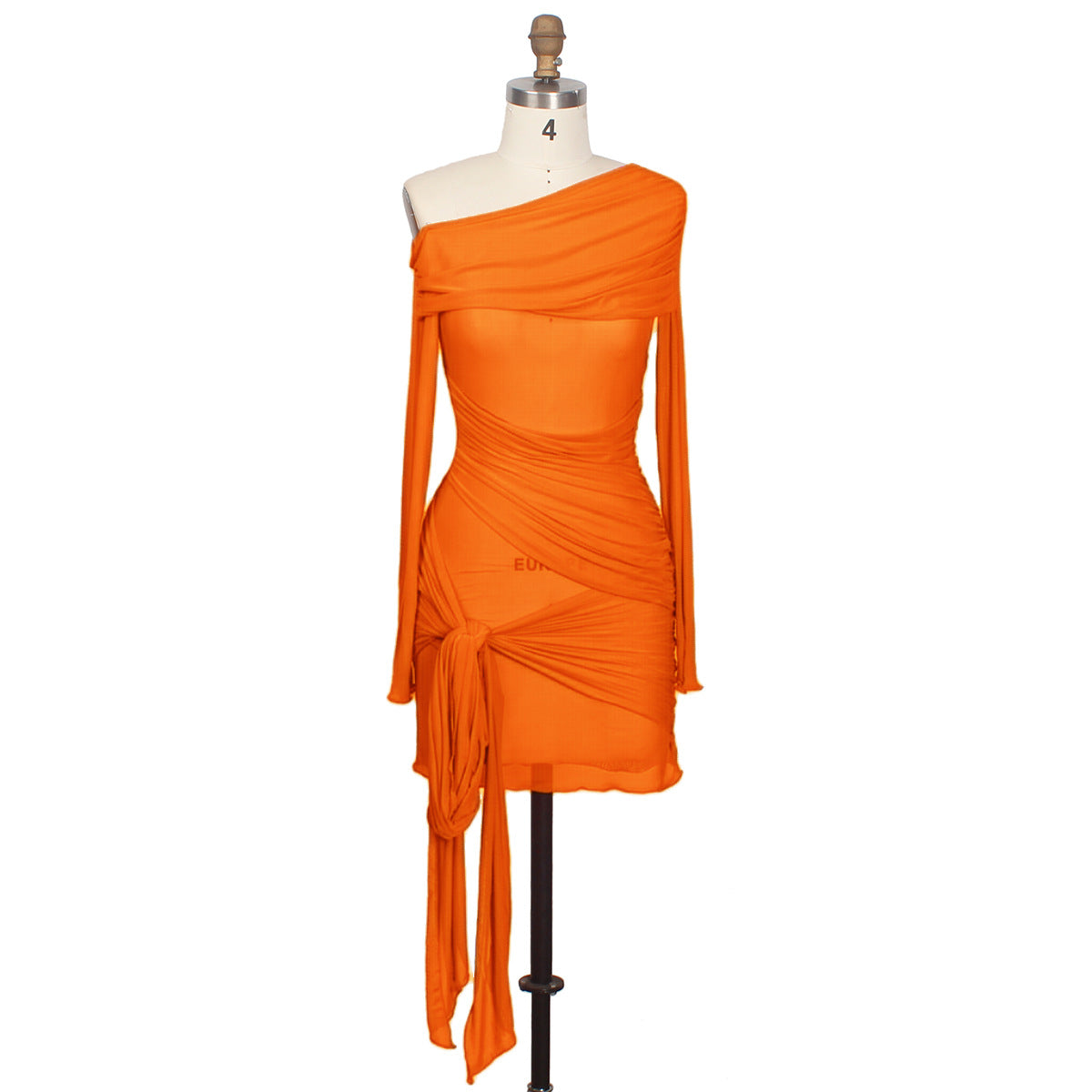Spring Summer Women Wear Off Neck Design Sexy Pleated Dress Dopamine Sexy Bella Mia