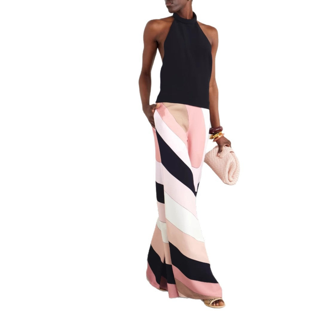 Summer Sexy Slim Fit Backless Printed One Piece Trousers Bella Mia