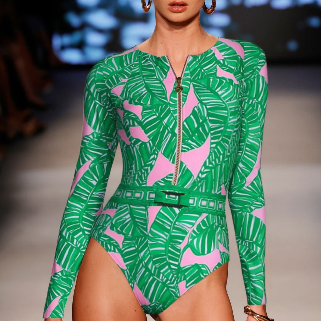 Printed One Piece Swimsuit Women's Slimming Surfing Suit Vacation Bella Mia