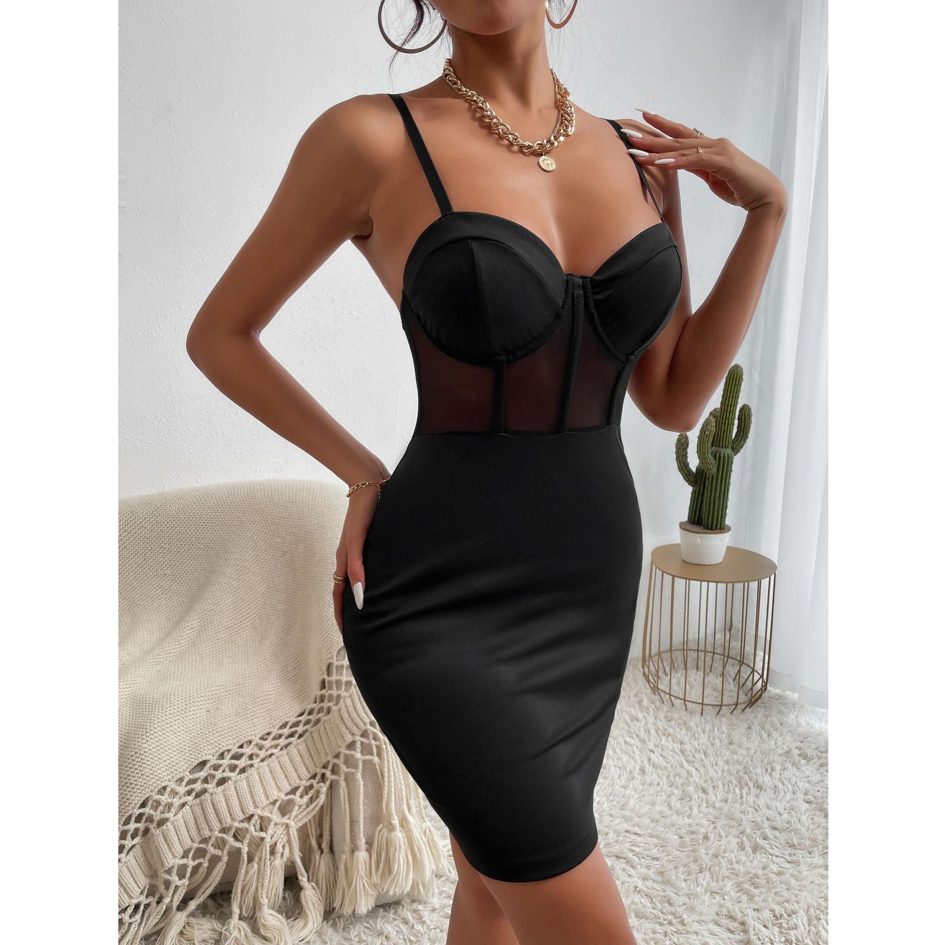 Arrival Sexy Patchwork Sling Perspective Steel Ring Boning Corset Boning Corset Sheath Dress Corset Bella Mia