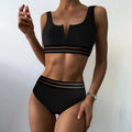 Swimsuit Women Split Triangle High Waist Black Wind Net Red Bikini Bikini Bella Mia