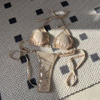 Sexy Glossy Pearl T Shaped Bikini Swimwear Swimsuit Bikini Bella Mia