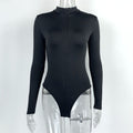 Autumn Winter Bottoming Shirt Women Clothing Long Sleeve Zipper Tight Bodysuit Bella Mia