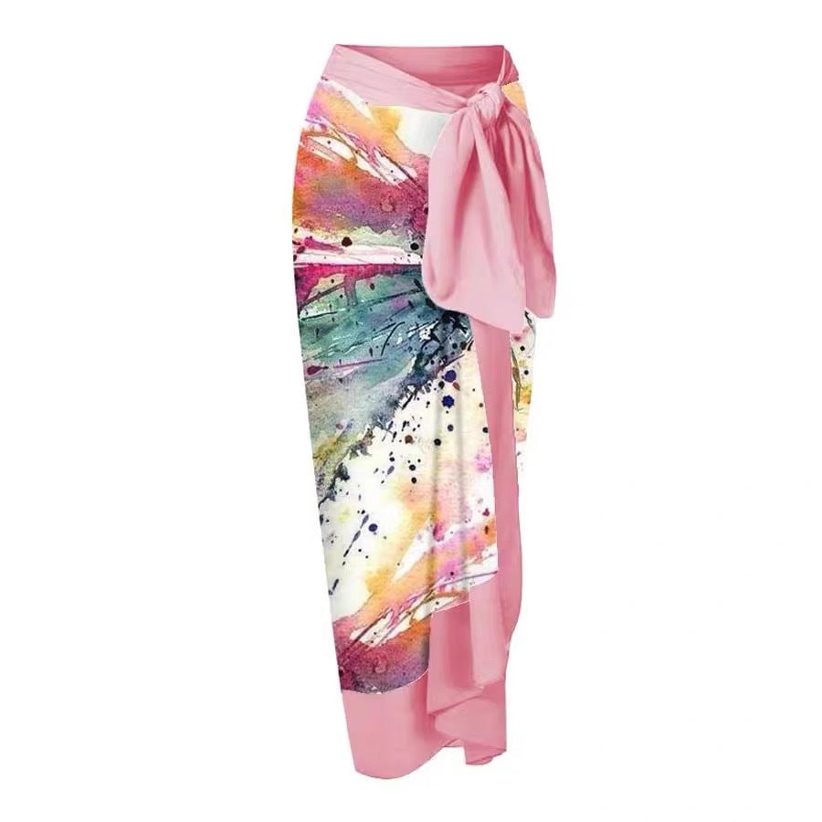 Printing One Piece Women Swimwear Suit European, French Retro Cover Belly Slimming Swimsuit Bella Mia