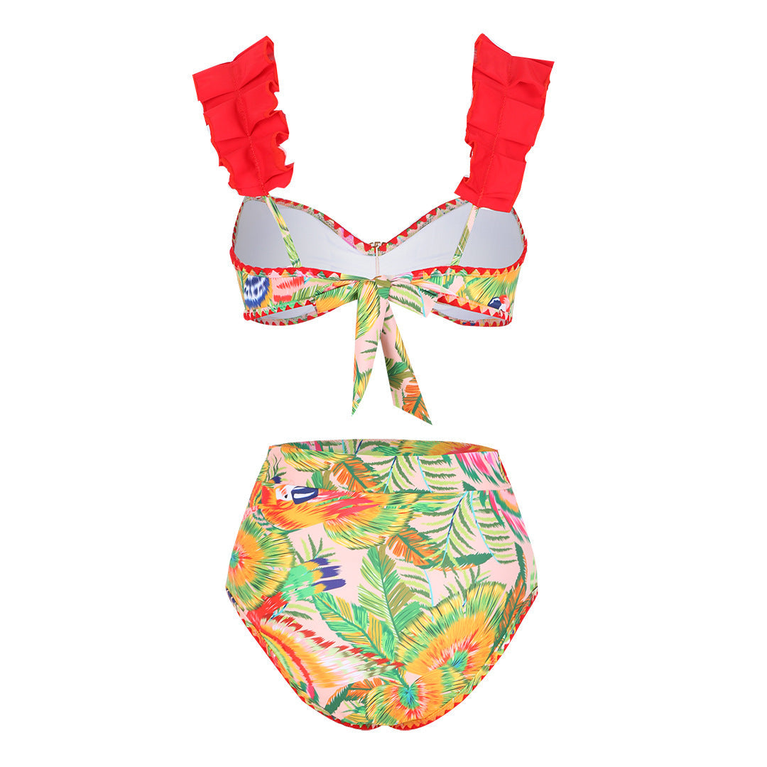 Printed High Waist Bikini Split Swimsuit Women Sexy Bikini Bella Mia
