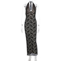 Summer Women Clothing Sexy Halter Lace Split Slim Slimming Dress Bella Mia
