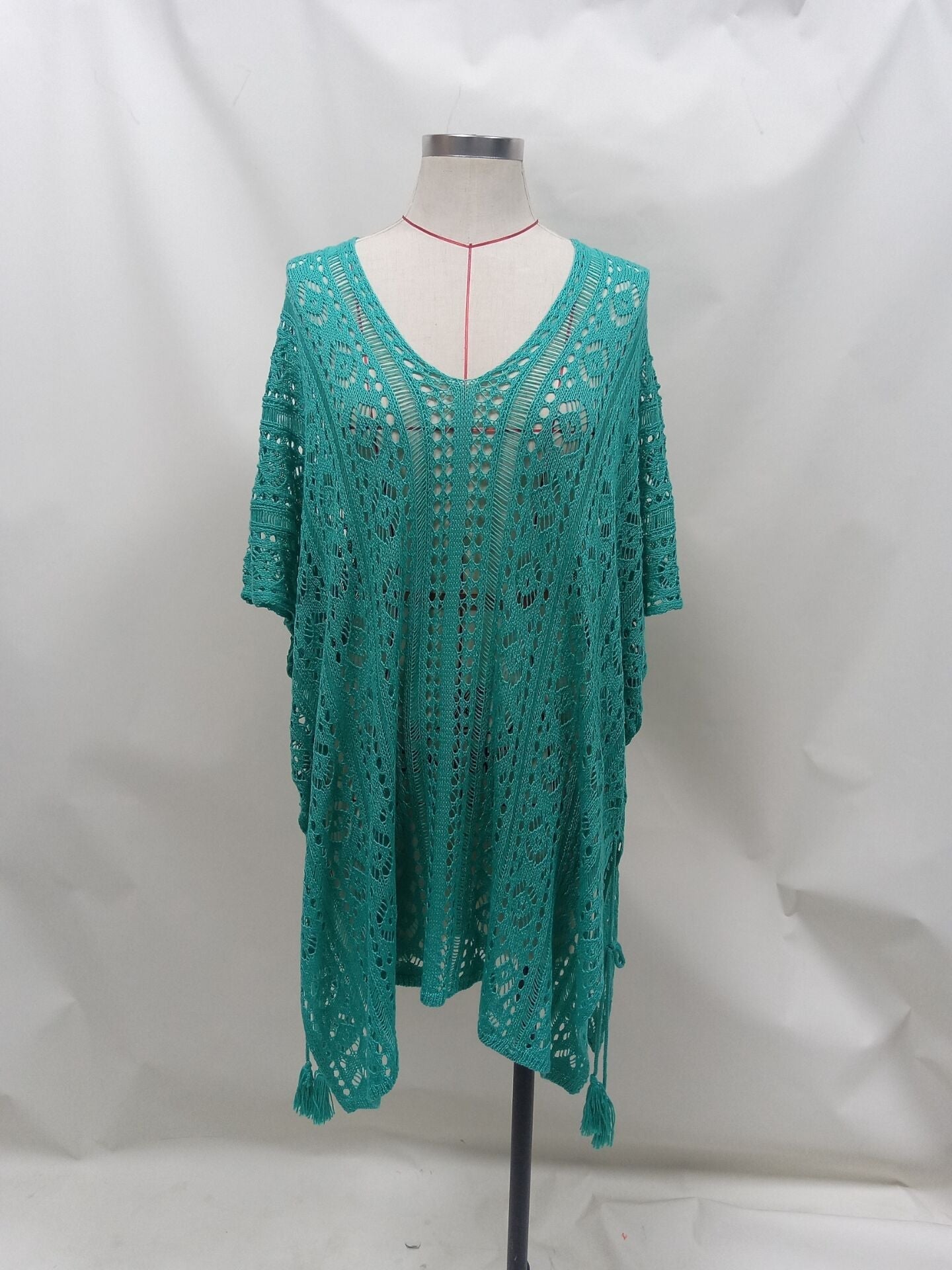 Summer Bikini Sun Protective Blouse Hollow Out Cutout Split Sexy Beach Dress for Women Crochet hook Crochet hook Crochet hook Bella Mia