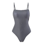 Sexy One Piece Swimsuit Women Bikini Striped Printed Gauze Skirt Swimsuit Bikini Bella Mia