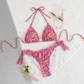 Swimwear Sexy Bikini Flounced Printed Halter Bikini Swimsuit Bella Mia