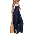 Women Clothing Popular Solid Color Casual Suspender Trousers Bella Mia