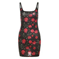 Autumn Winter Sexy Backless Slim Fit Printed Sequin Slip Dress Sexy Hip Bella Mia