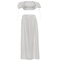 Summer Women Clothing One Sleeve off Neck Sexy Tube Top Vest Slim Low Waist Half Length