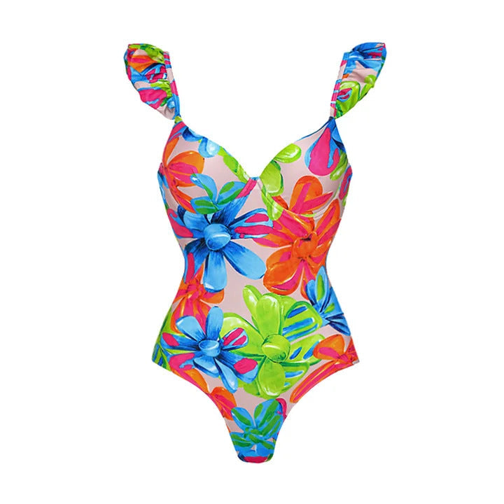 One Piece Swimsuit Women Beach Vacation Skirt Swimsuit